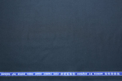 RAYMOND AURICH BLACK WOOL BLENDED SUITING