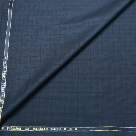 RAYMOND PRIME STRETCH BLACK CHECK LYCRA SUITING