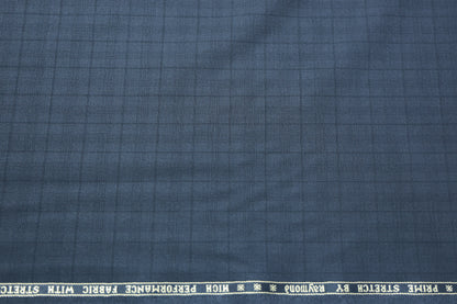 RAYMOND PRIME STRETCH BLACK CHECK LYCRA SUITING