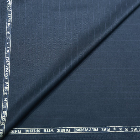 RAYMOND STERLING BLACK STRIP SUITING