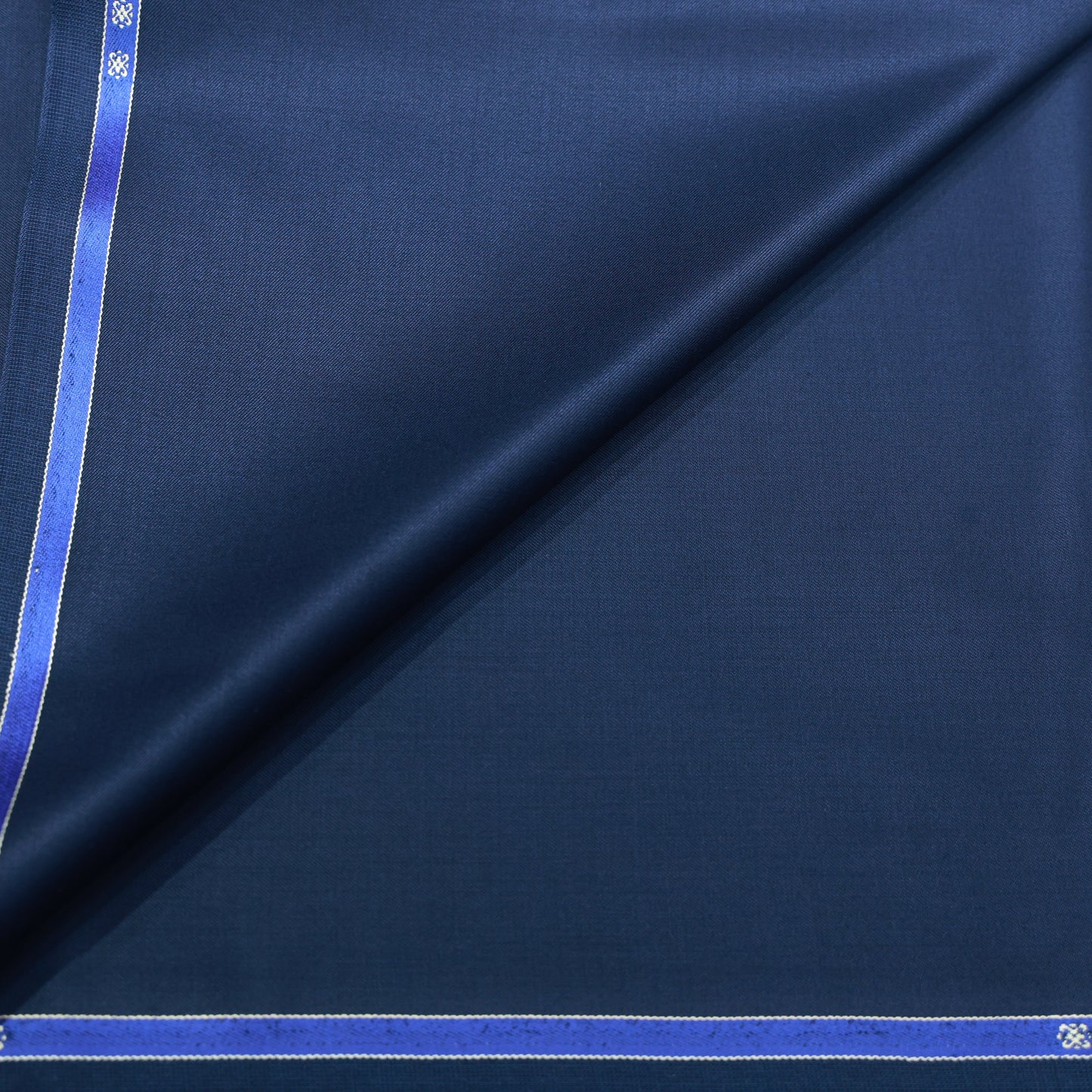 RAYMOND CARIMANTE NAVY BLUE WOOL BLENDED SUITING
