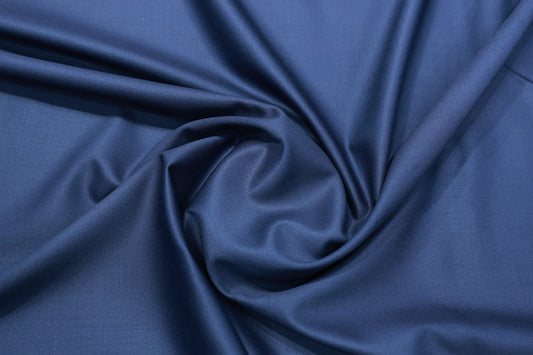 RAYMOND CARIMANTE NAVY BLUE WOOL BLENDED SUITING