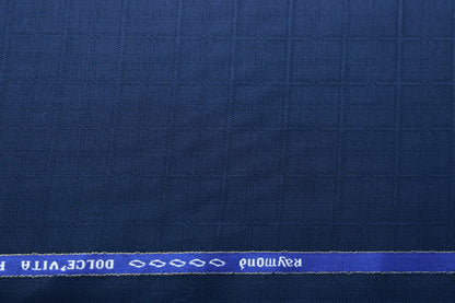 RAYMOND DOLCE VITA BLUE CHECK WOOL BLENDED SUITING