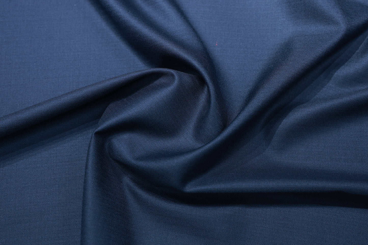 RAYMOND LA BERROS NAVY BLUE SELF WOOL BLENDED SUITING