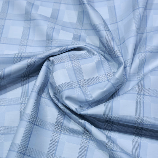 FERRICIO DEITLO 100% COTTON BLUE CHECKS FABRIC