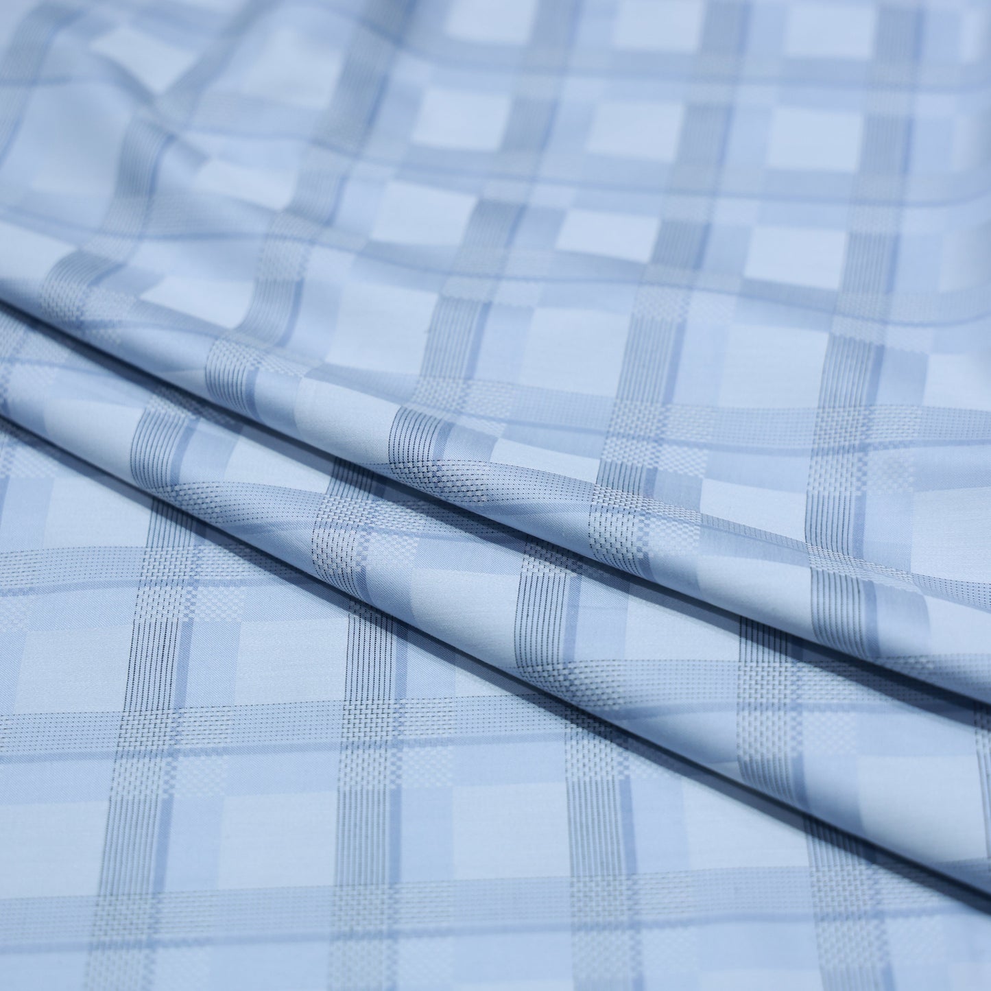 FERRICIO DEITLO 100% COTTON BLUE CHECKS FABRIC