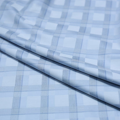 FERRICIO DEITLO 100% COTTON BLUE CHECKS FABRIC