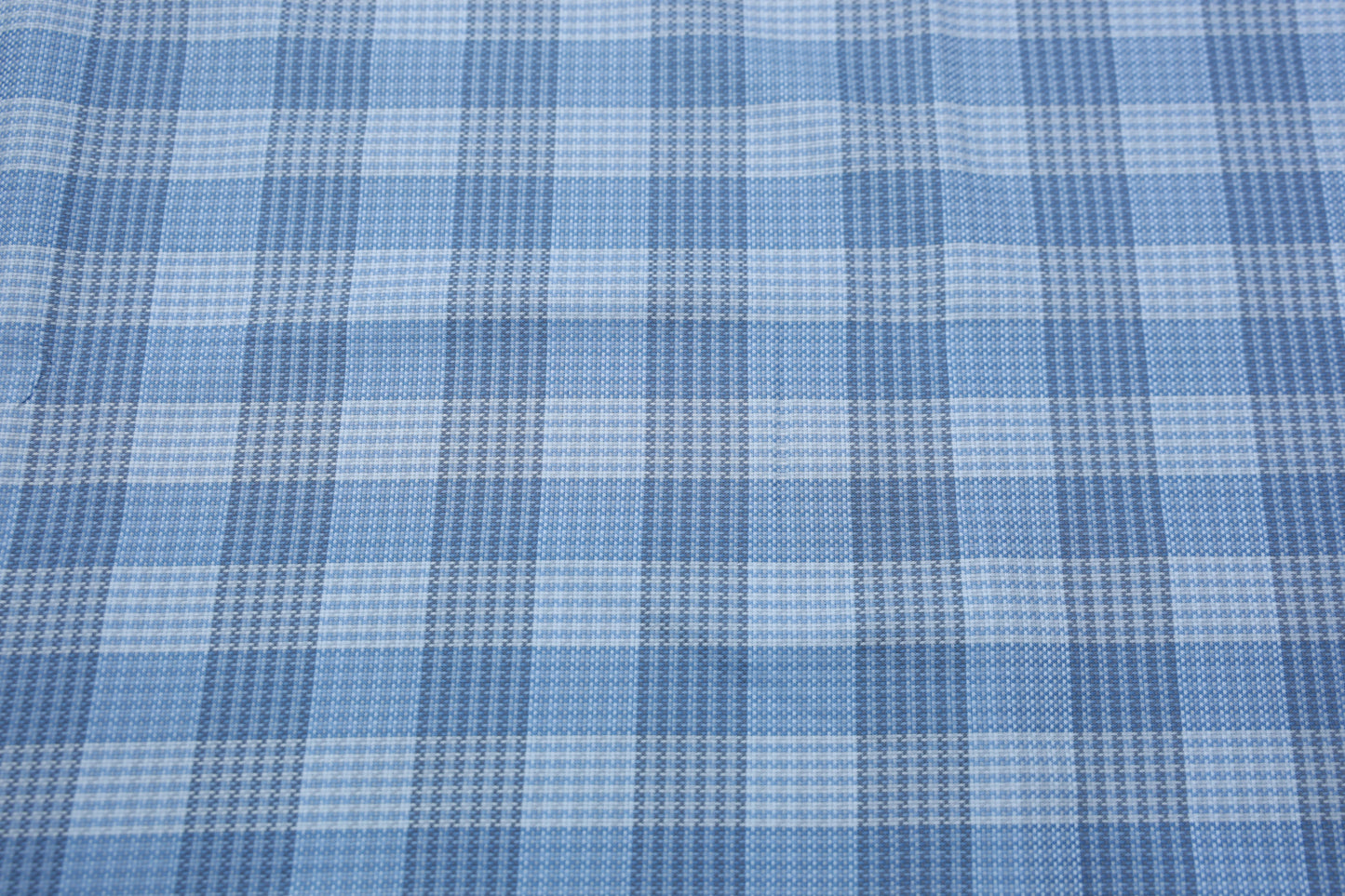 FERRICIO EITLO LIGHT BLUE CHECKERED SHIRTING FABRC
