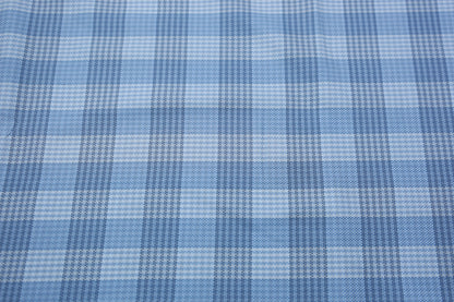 FERRICIO EITLO LIGHT BLUE CHECKERED SHIRTING FABRC