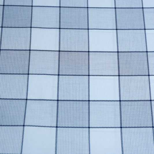 FERRICIO DEITLOWHITE CHECKS PURE COTTON SHIRTING FABRIC