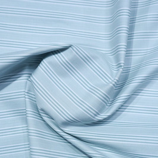 FERRICIO DEITLO LIGHT GREY STRIPED SHIRTING FABRIC