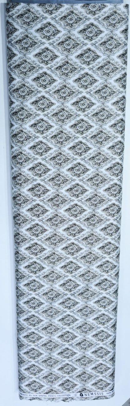 NEMESSIS PURE COTTON BROWN PRINTED SHIRTING