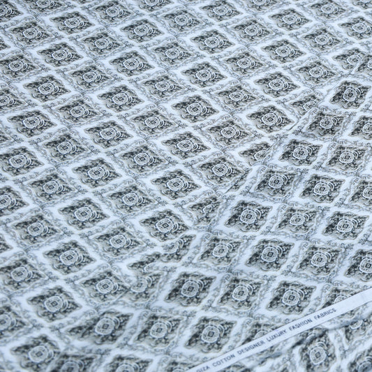NEMESSIS PURE COTTON BROWN PRINTED SHIRTING