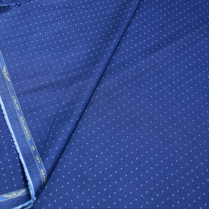 FERRICIO DEITLO GIZA COTTON BLUE DOTED SHIRTING