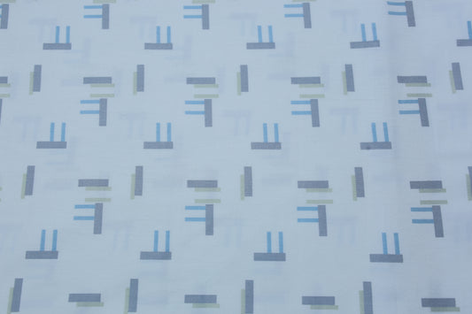 ASOLUTO PURE COTTON WHITE PRINTED SHIRTING