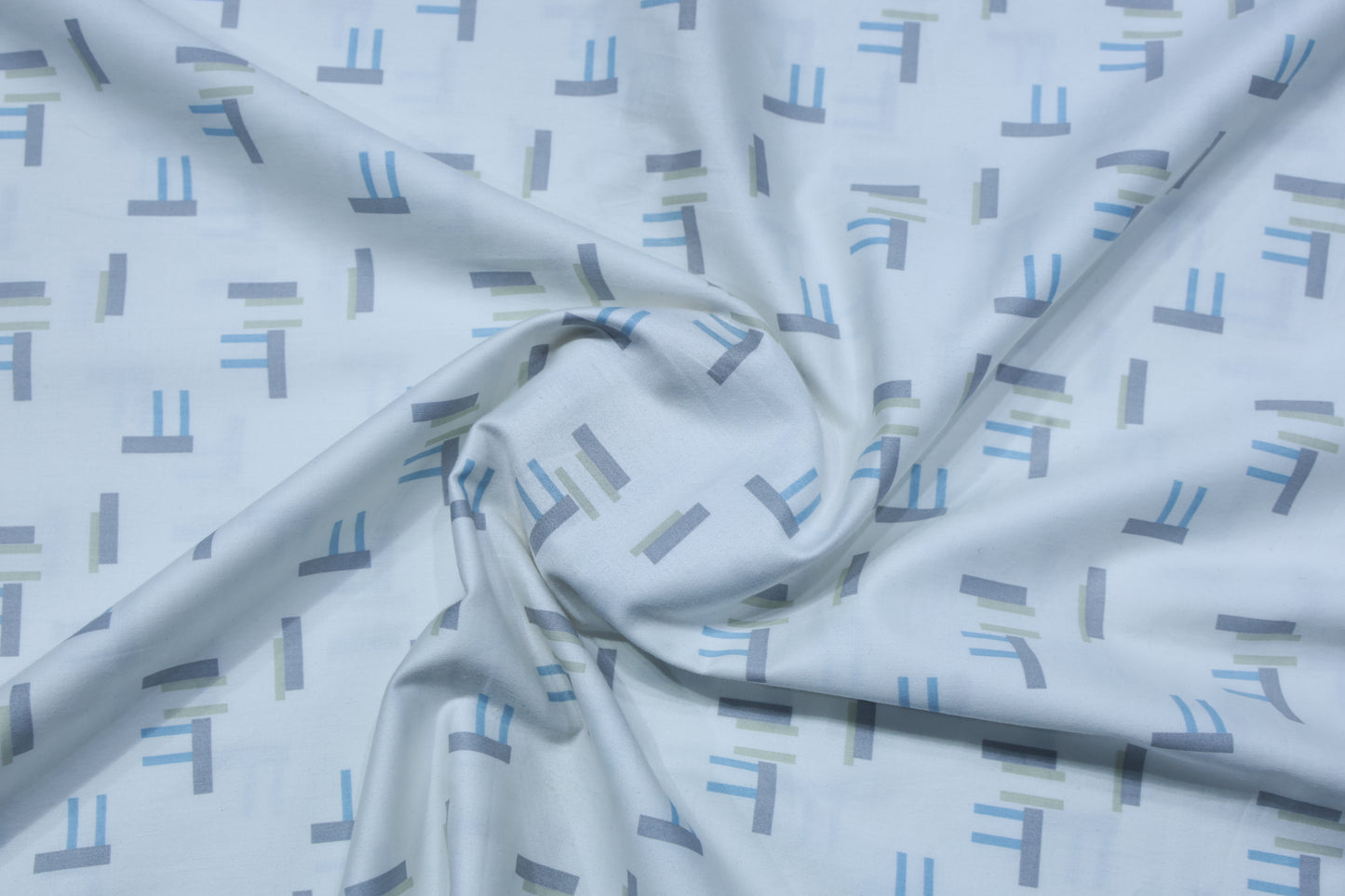 ASOLUTO PURE COTTON WHITE PRINTED SHIRTING