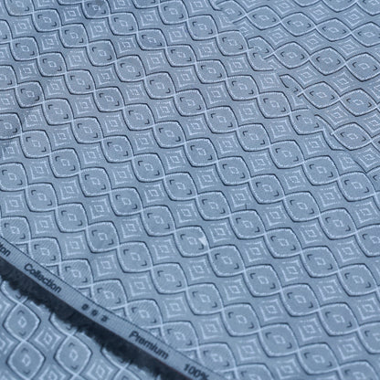 ABSOLUTO PURE COTTON GREY PRINTED SHIRTING FABRIC
