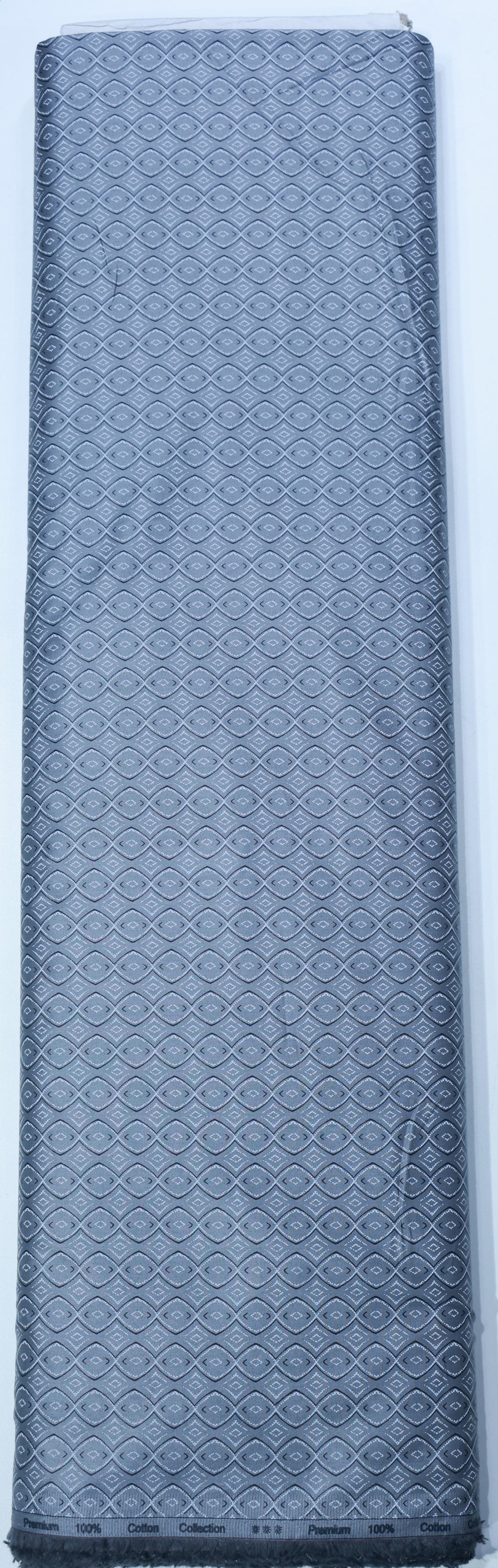 ABSOLUTO PURE COTTON GREY PRINTED SHIRTING FABRIC