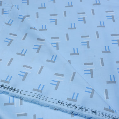 ABSOLUTO PURE COTTON SKY PRINTED SHIRTING