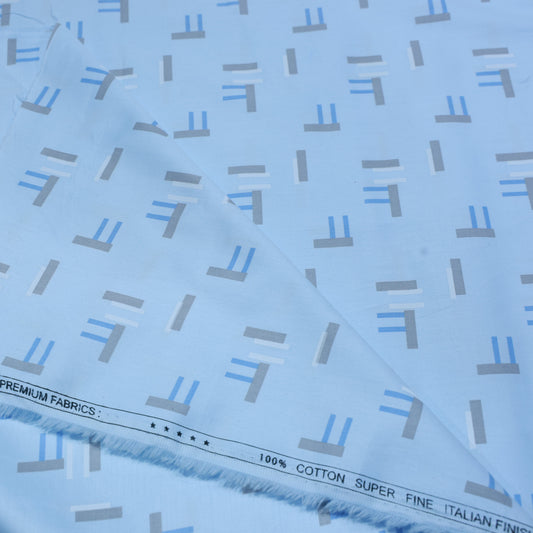 ABSOLUTO PURE COTTON SKY PRINTED SHIRTING