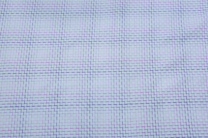BIRLA CENTUARY PURE COTTON WHITE BLUE CHECK SHIRTING