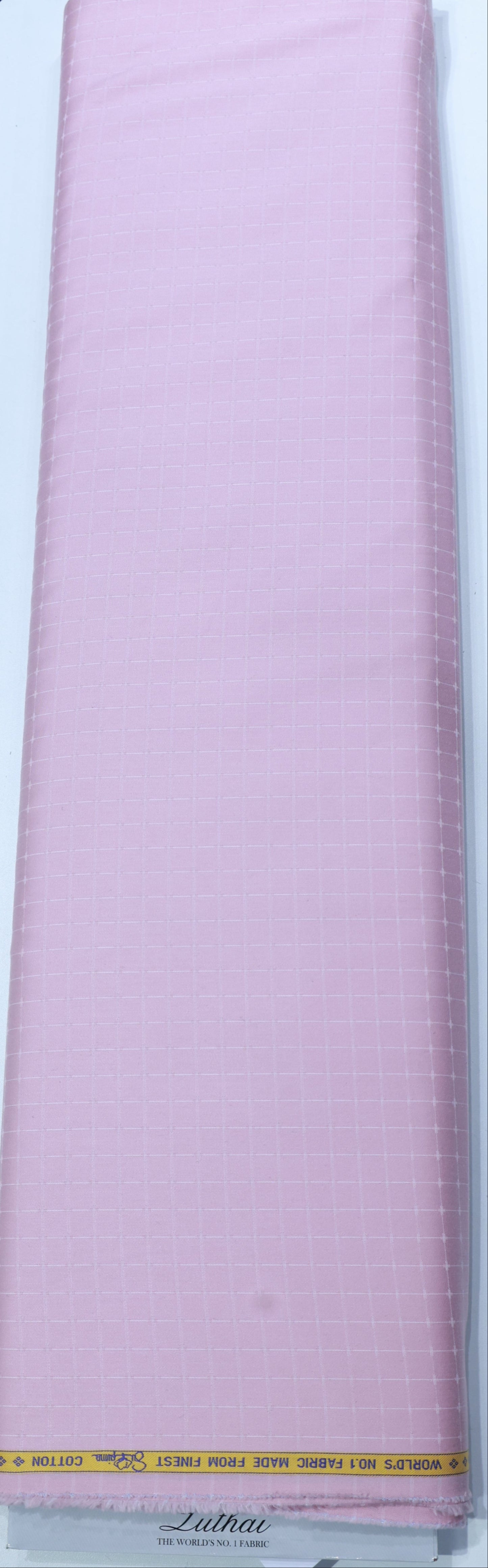 LUTHAI SUPIMA COTTON PINK CHECK SHIRTING