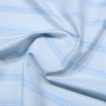 SOKTAS PURE COTTON WHITE PRINTED STRIPE SHIRTING