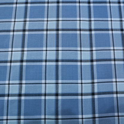 FERRICIO DEITLO PURE COTTON GREY CHECK SHIRTING
