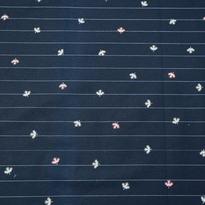 PURE COTTON BLACK PRINTED WITH STRIPS SHIRTING
