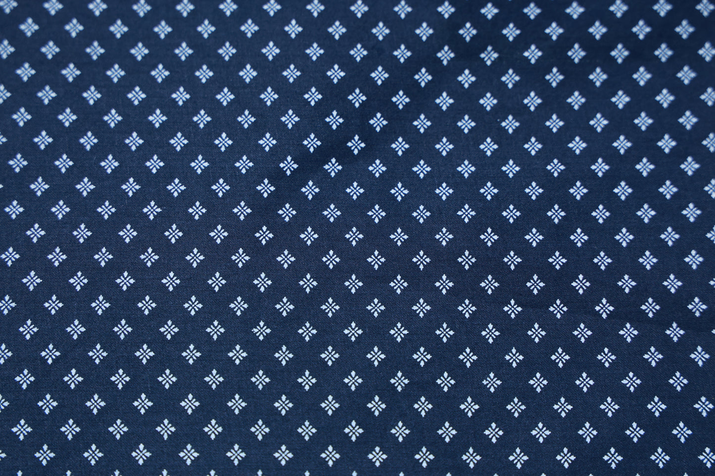 ABSOLUTO PURE COTTON NAVY BLUE PRINTED SHIRTING
