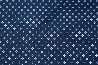 ABSOLUTO PURE COTTON NAVY BLUE PRINTED SHIRTING