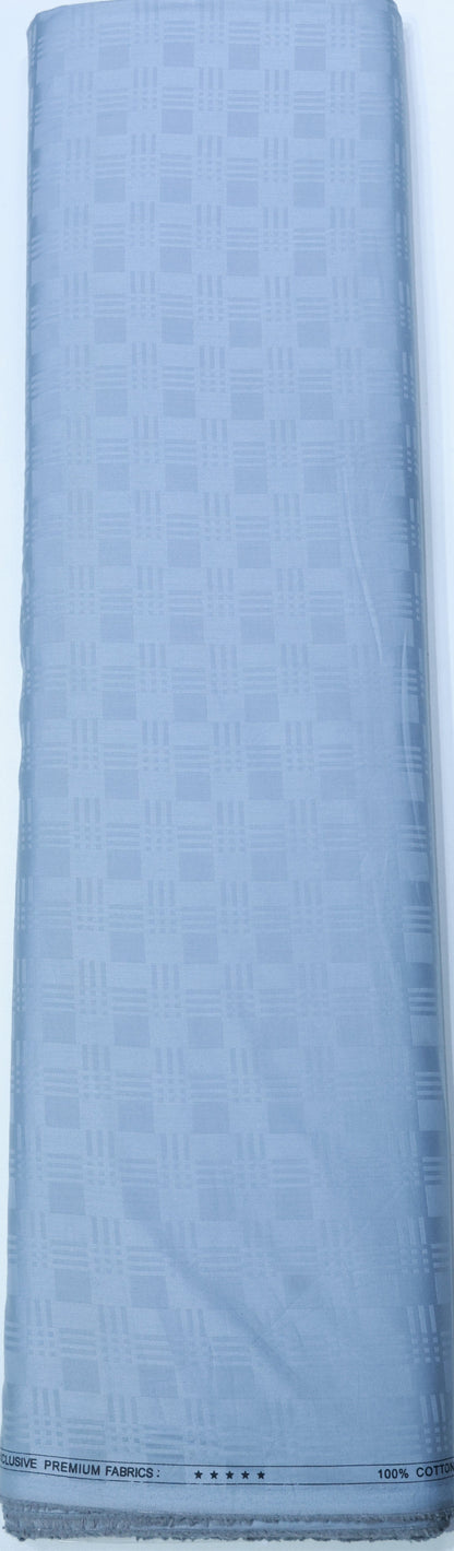 ABSOLUTO PURE COTTON GREY SELF PRINT SHIRTING