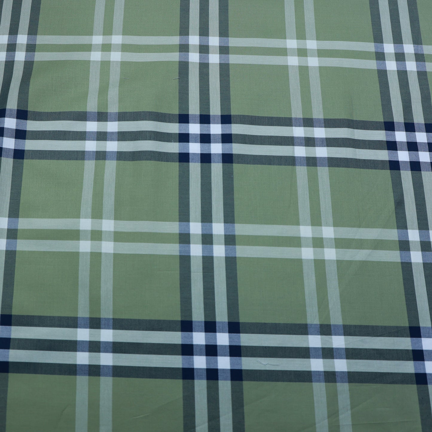 FERRICIO DEITLO PURE COTTON GREEN BURBERRY CHECK SHIRTING