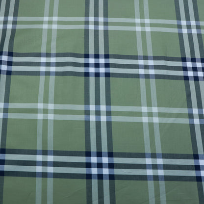 FERRICIO DEITLO PURE COTTON GREEN BURBERRY CHECK SHIRTING