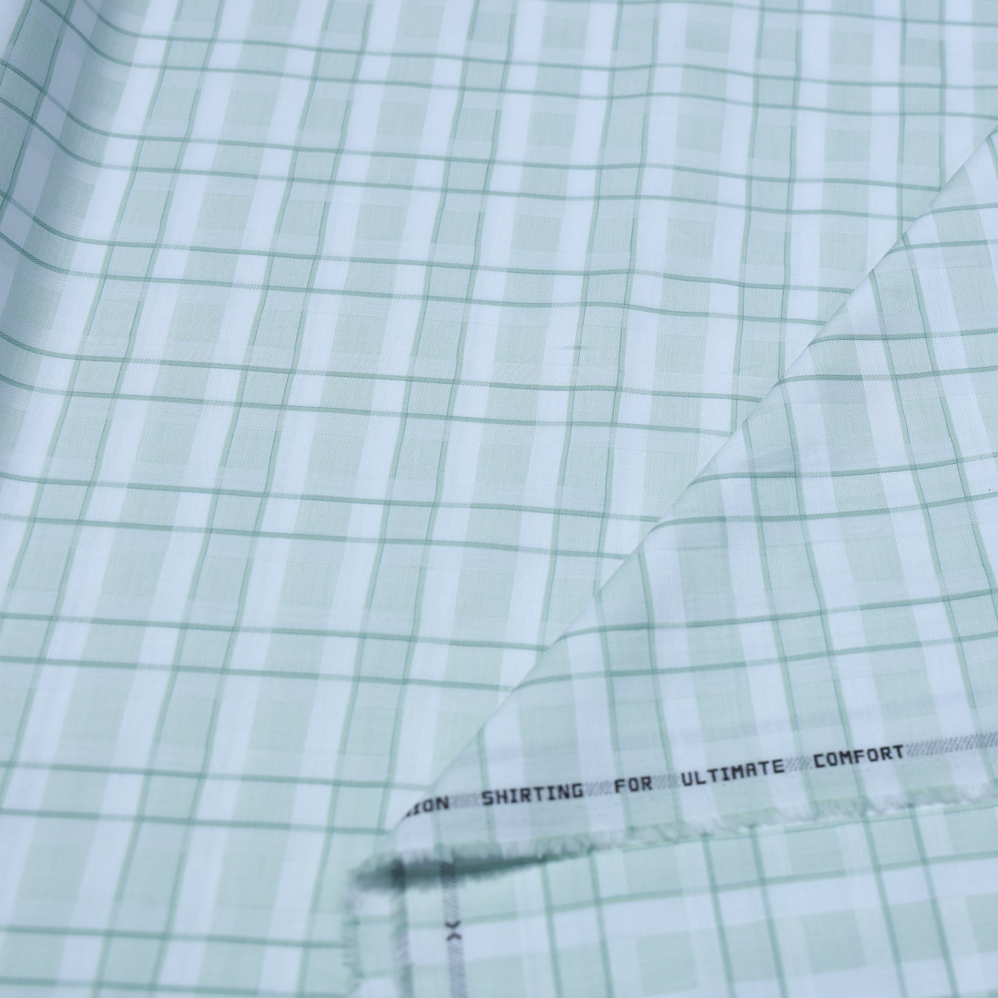 NEMESSIS PURECOTTON WHITE CHECK SHIRTING