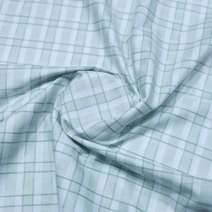 NEMESSIS PURECOTTON WHITE CHECK SHIRTING