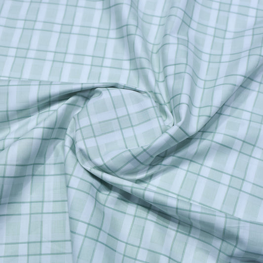 NEMESSIS PURECOTTON WHITE CHECK SHIRTING