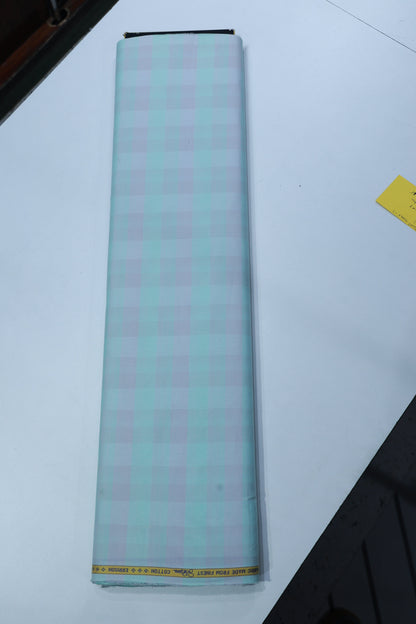 LUTHAI SUPIMA COTTON PISTA CHECKS SHIRTING