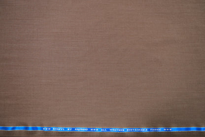 RAYMOND ECONYL WOOL BLENDED BROWN SELF  SUITING
