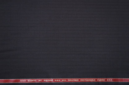 RAYMOND ECONYL WOOL BLENDED BROWN SELF STRIPE SUITING
