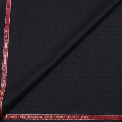 RAYMOND ECONYL WOOL BLENDED BROWN SELF STRIPE SUITING