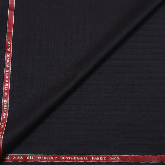 RAYMOND ECONYL WOOL BLENDED BROWN SELF STRIPE SUITING