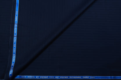 RAYMOND ECONYL WOOL BLENDED BLUE SELF STRIPE SUITING