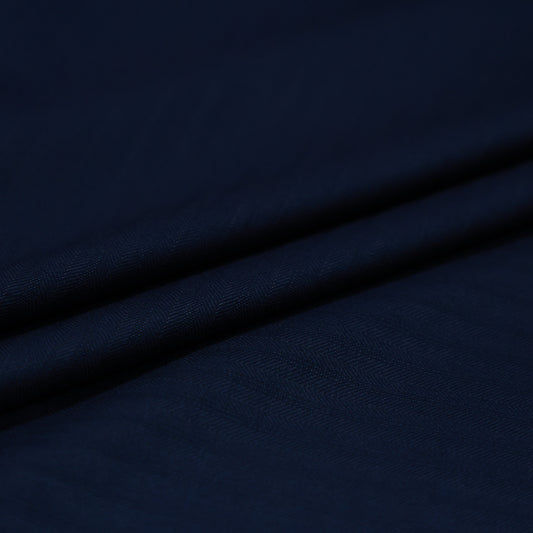 RAYMOND ECONYL WOOL BLENDED BLUE SELF STRIPE SUITING