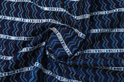 VELVET MULTI COLOUR EMBROIDERY  FABRIC