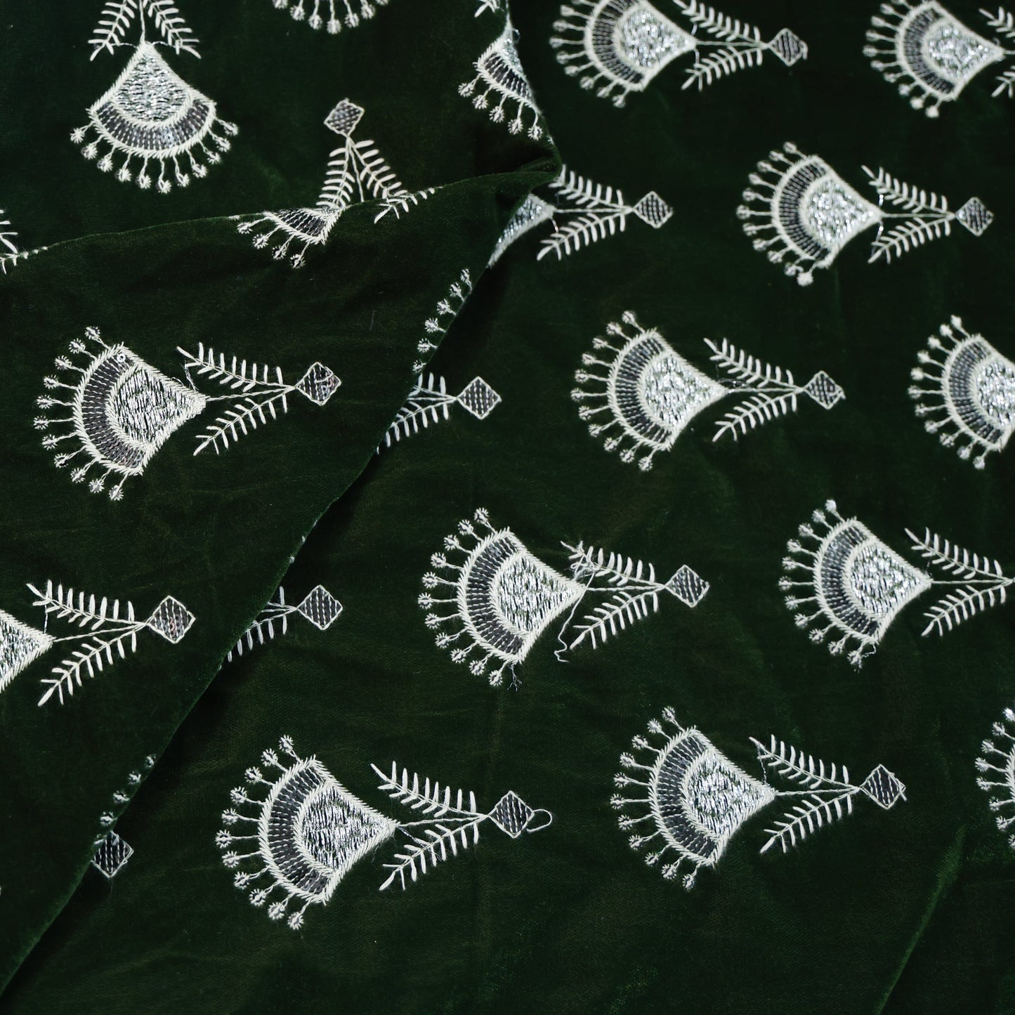 GREEN EMROIDERY VELVET TUXEDO PARTY WEAR