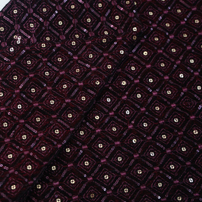 BALCK EMBROIDERY EHTNIC FABRIC