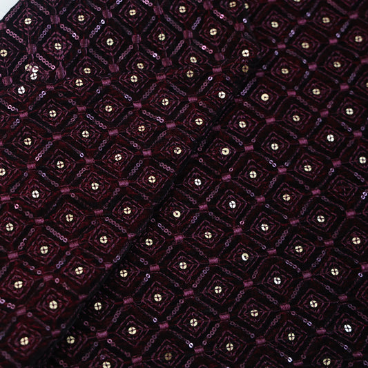 BALCK EMBROIDERY EHTNIC FABRIC