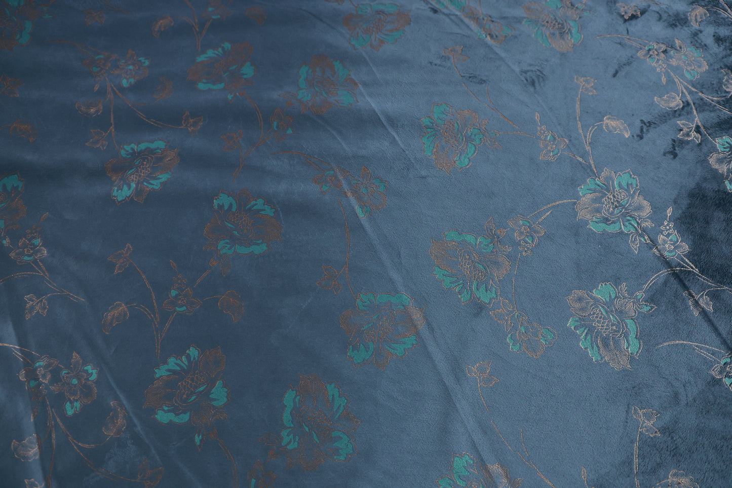 D&J GREY PRINTED VELVET FABRIC