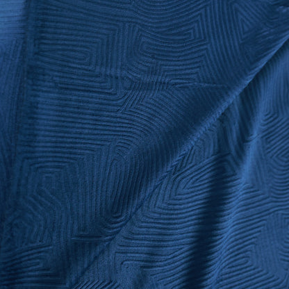 ABSOLUTO NAVY BLUE SELF TEXTURE VELVET FABRIC